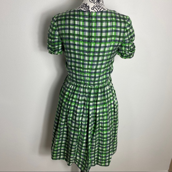 Alexander Berardi 100% Silk Gingham Prairie Dress 6 - Picture 7 of 12